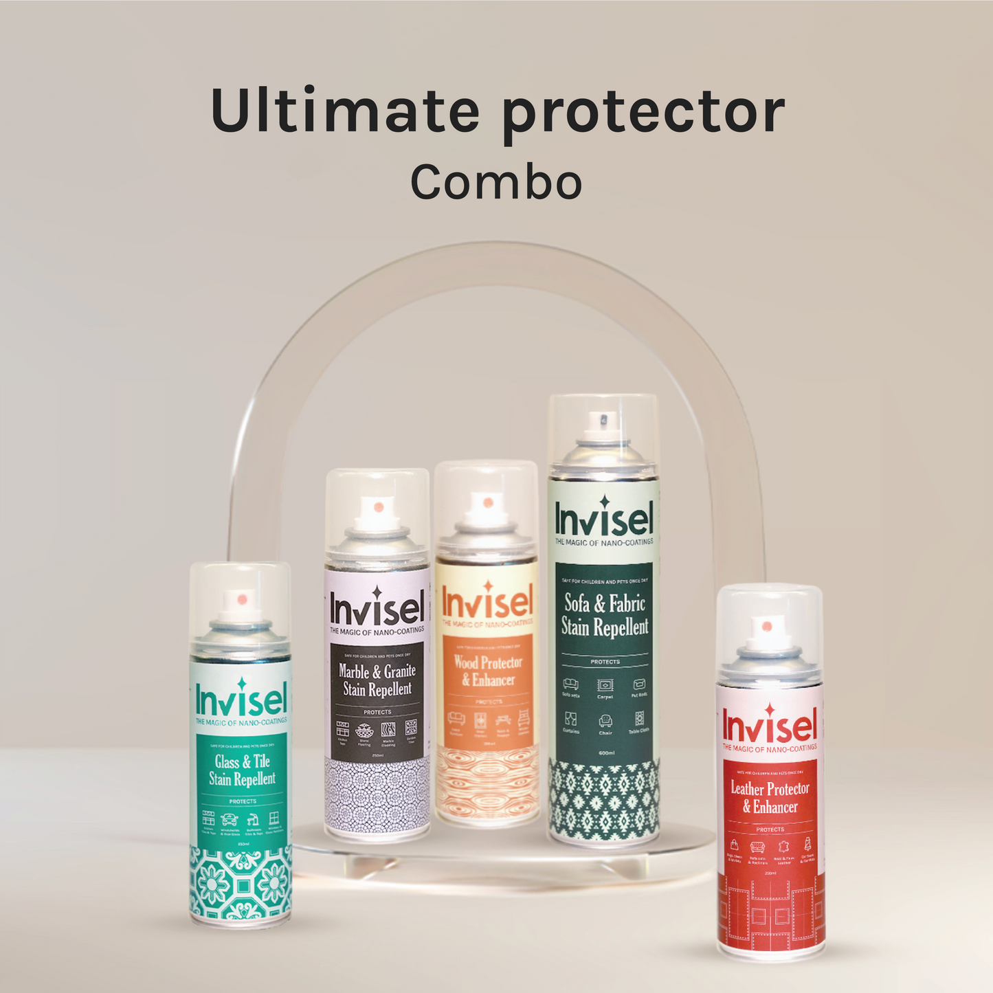 Ultimate Protector Combo- All Protector Combination Package for Fabric, Wood, Leather, Marble and Glass